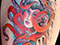 neo traditional tattoo geisha octopus thigh tattoo