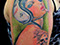 Viveros woman woman helmet cigarette tattooed woman