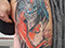 black and grey oriental tattoo tattooed women japanese koi water 